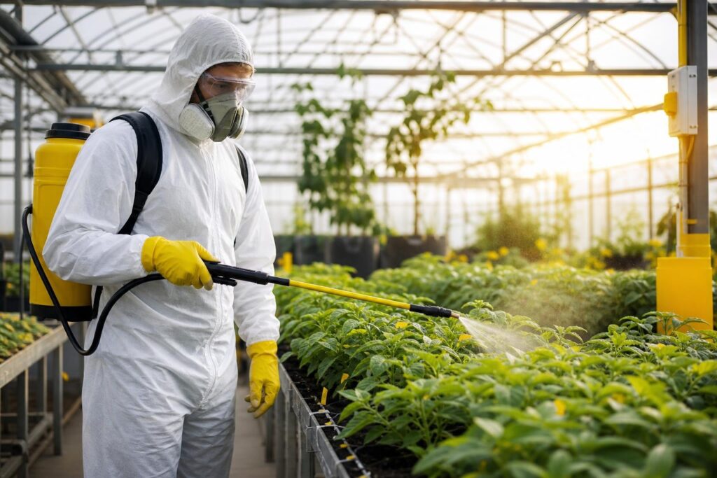 Aplicación de métodos de control fitosanitarios en plantas, suelo e instalaciones