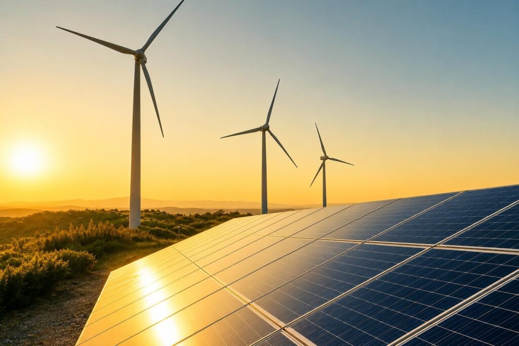 Energía eólica y solar