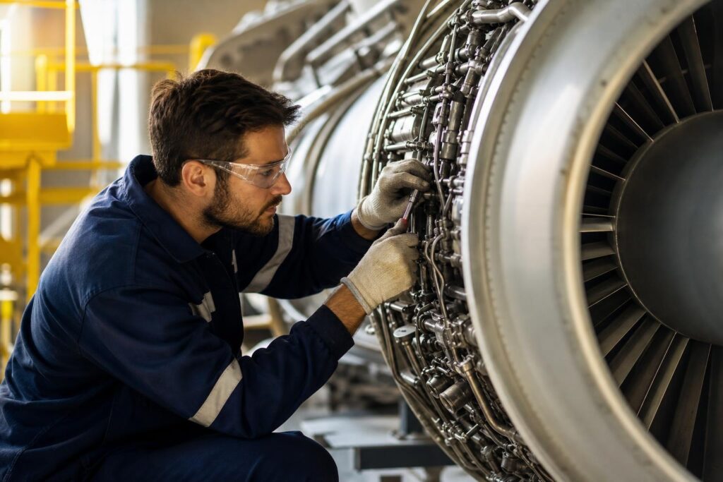 C.12 PRL para Trabajos de mecánica, mantenimiento y reparación de máquinas, equipos industriales y/o equipos electromecánicos (Industria Aeroespacial,