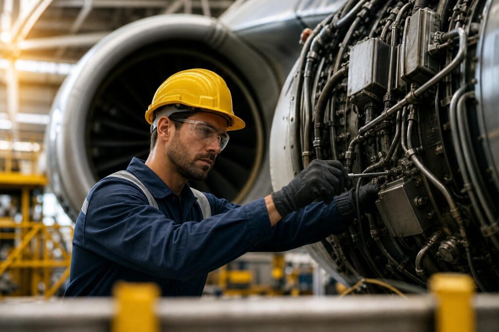 C.12 PRL para Trabajos de mecánica, mantenimiento y reparación de máquinas, equipos industriales y/o equipos electromecánicos (Industria Aeroespacial,