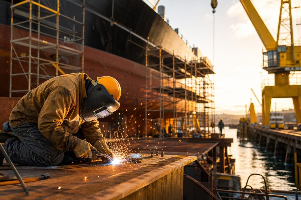 C.2 - CNAE 30.1 Y 33.15: Trabajos de construcción, reparación y mantenimiento naval en astilleros y muelle