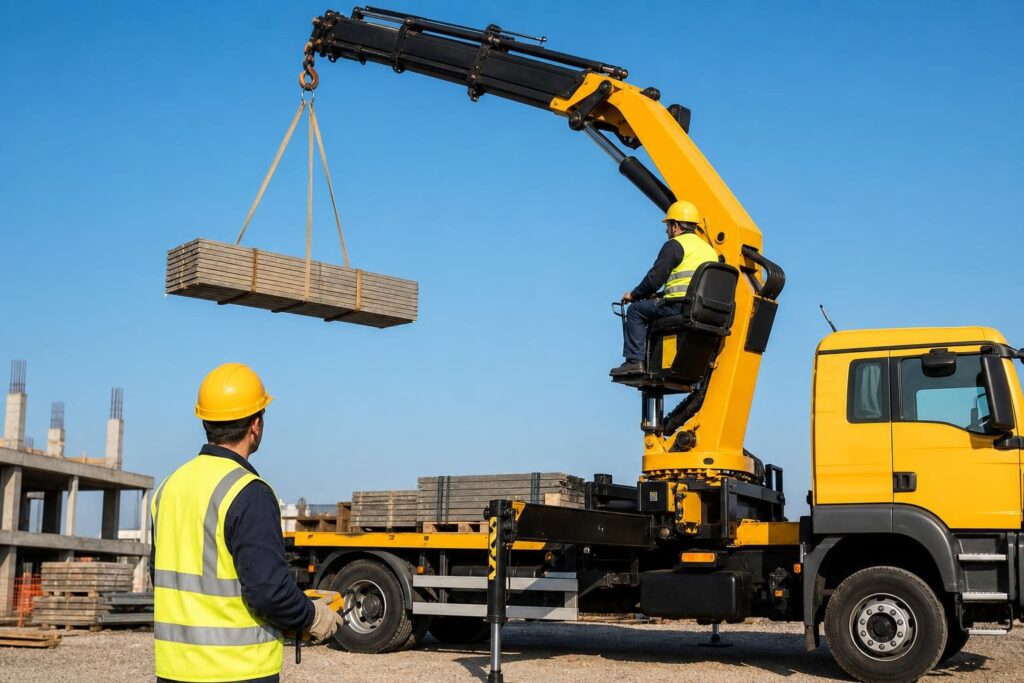 Capacitación para operarios de grúa hidráulica articulada sobre camión (Teórico - Práctica)