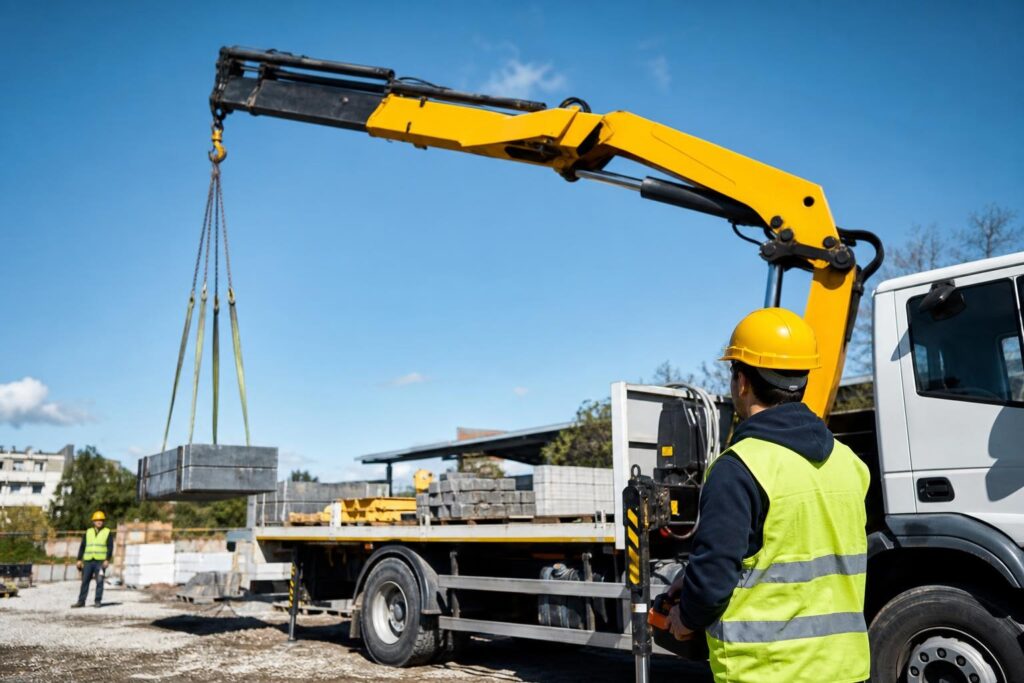 Capacitación para trabajos con Camión Grúa (grúa hidráulica articulada sobre camión) Teórico- Práctica
